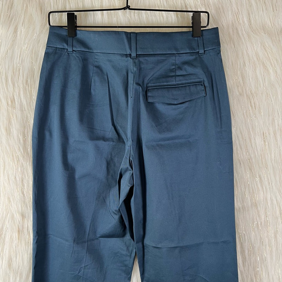 J.Crew Womens Chino Pants Blue High Rise Pockets Stretch Zipper Flat Front 4 - Picture 5 of 10